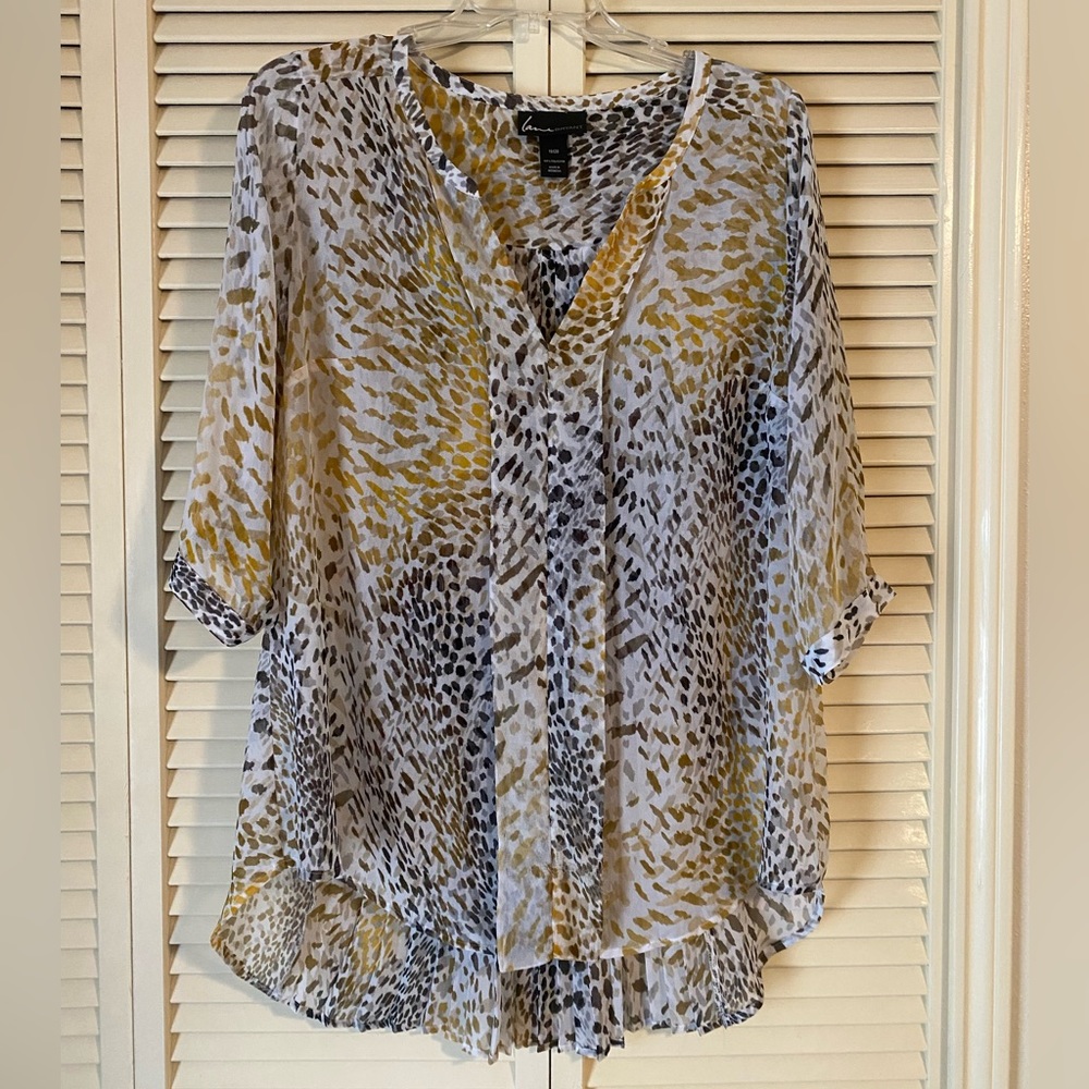 Lane Bryant leopard blouse